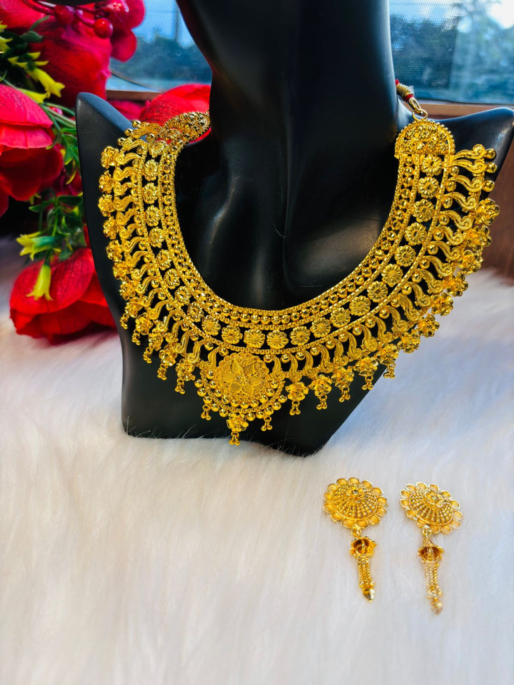 Wedding Day- Gold Plated Bridal Necklace Set