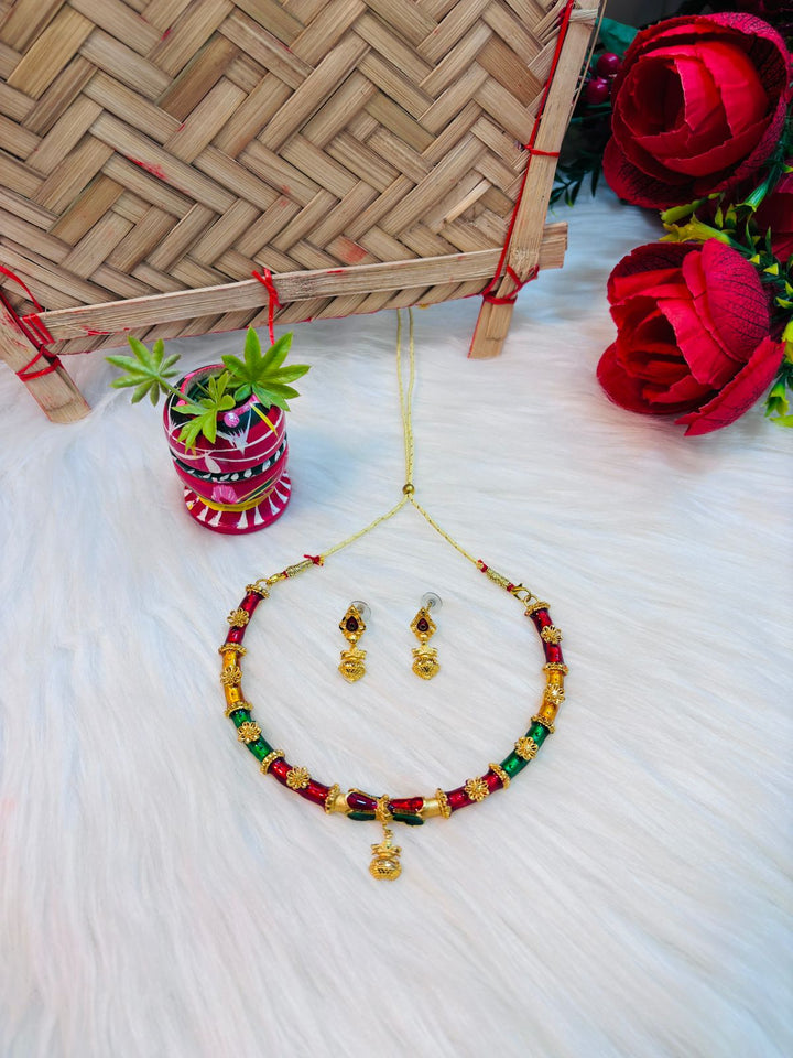 Colors Of Fashion - Gold Plated  Necklace Set