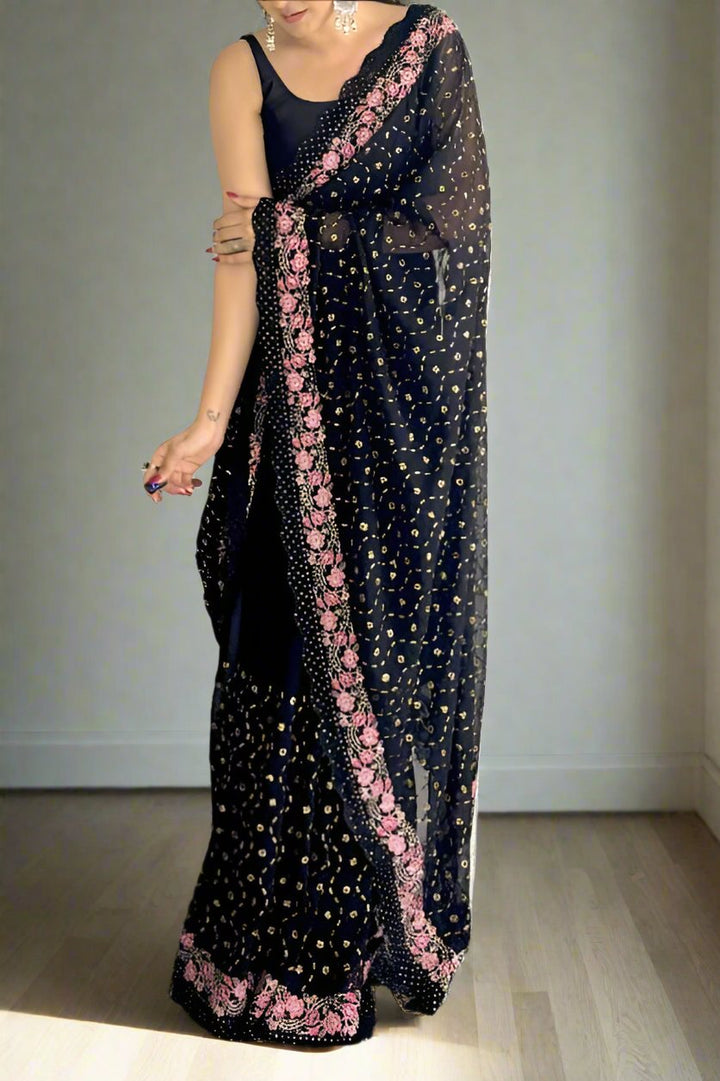 Everlasting Charm Georgette Saree