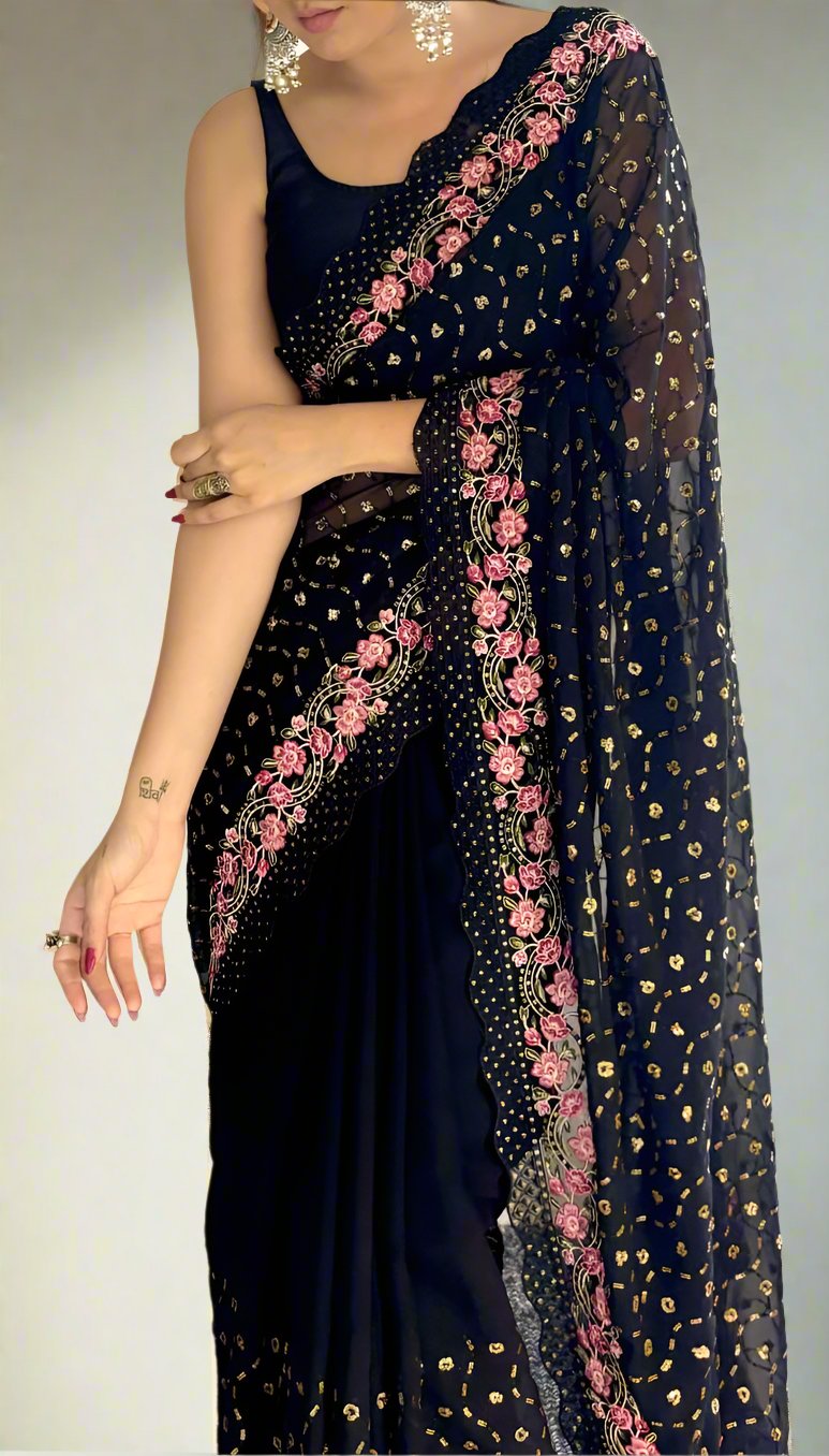 Everlasting Charm Georgette Saree