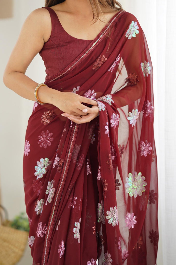 Heart Of Our Culture  Georgette Saree