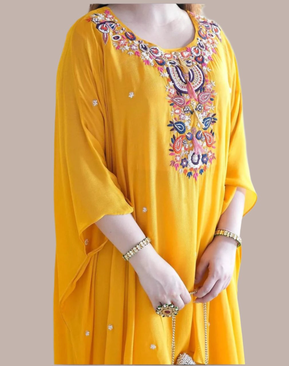 Desi Dhamaka Rayon Kaftan Set