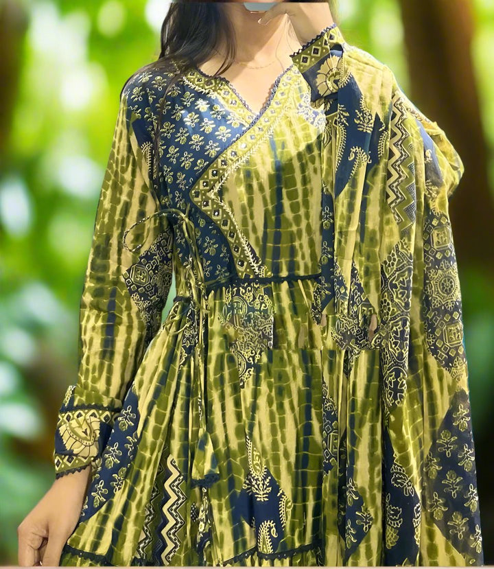 Breath Of Woods Cotton Kurti Set