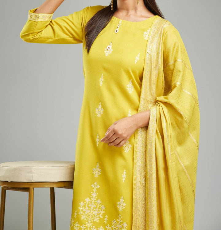 Day To Night Chanderi Kurti Set