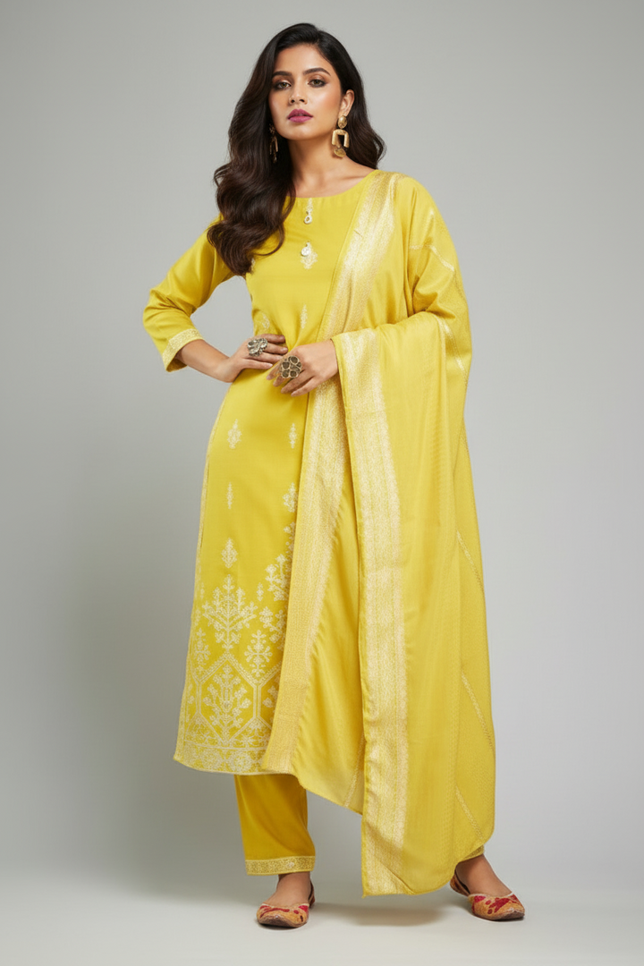 Day To Night Chanderi Kurti Set