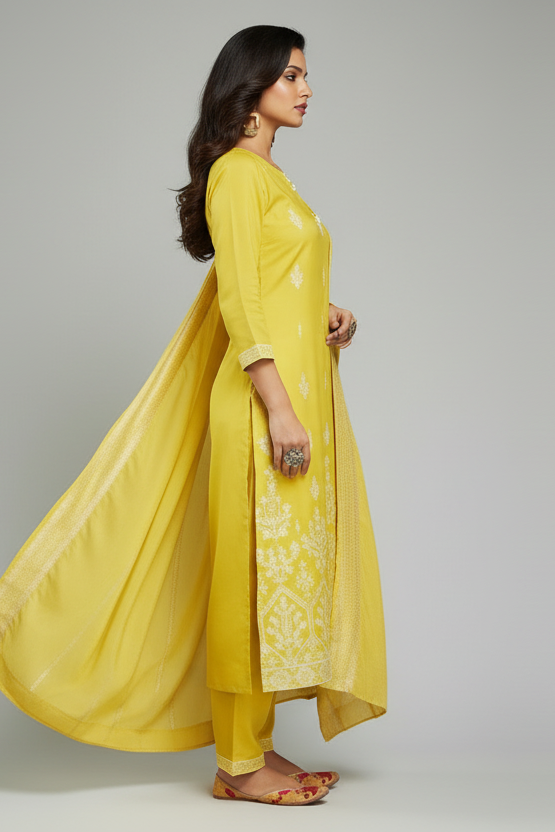 Day To Night Chanderi Kurti Set