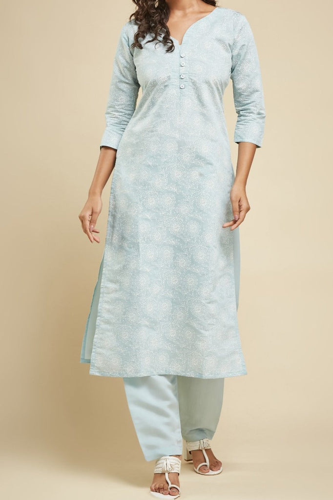 Blooming Fantasies Silk Kurti Set