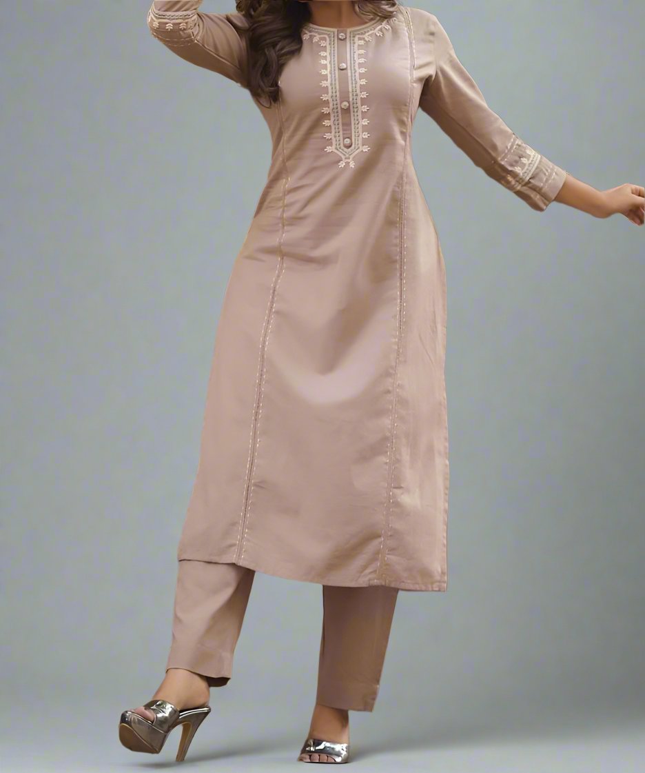 Modern Charm Cotton Kurti Set