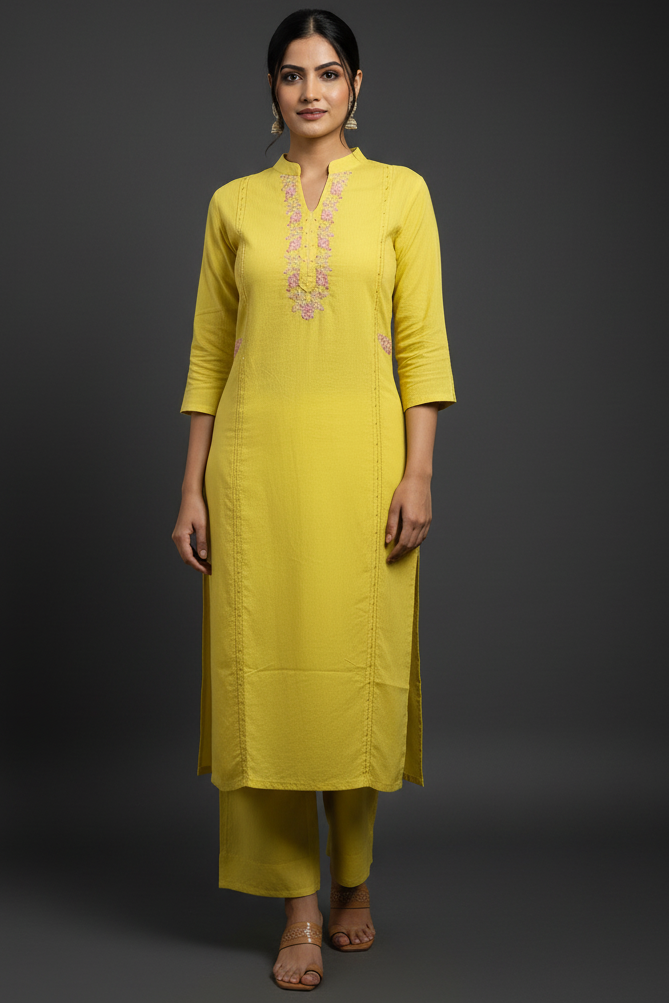 World Class Story Cotton Kurti Set