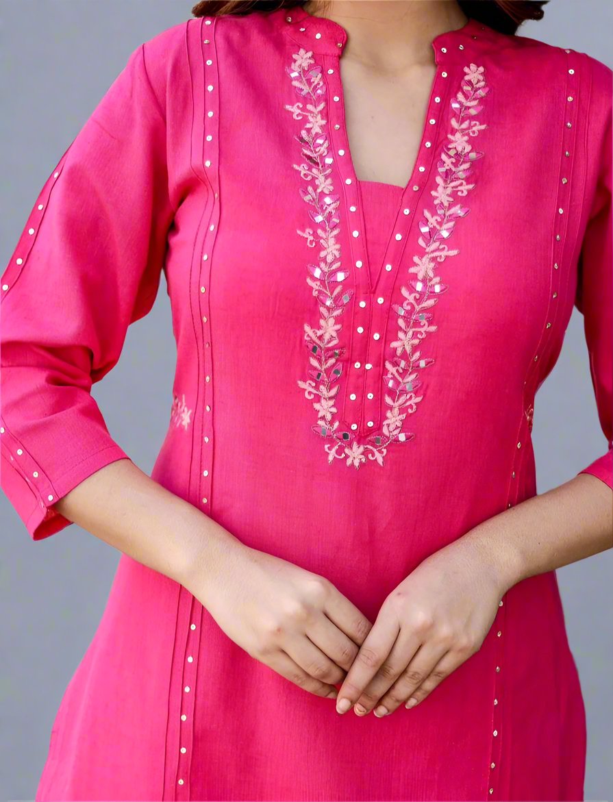 World Class Story Cotton Kurti Set