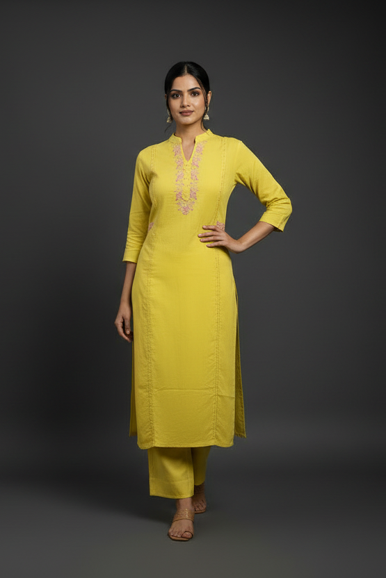 World Class Story Cotton Kurti Set