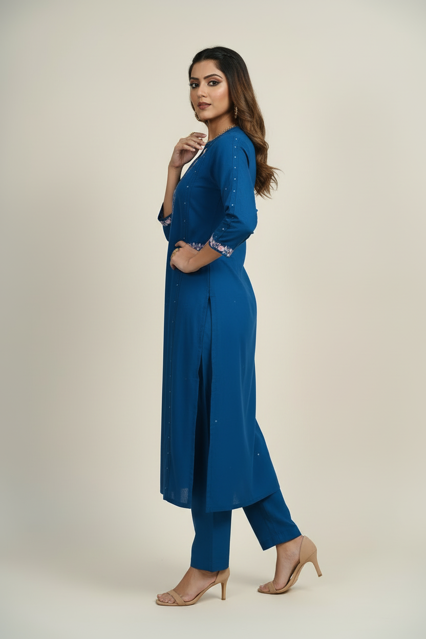 World Class Story Cotton Kurti Set