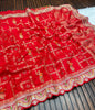 Lucky Red Dola Silk Banarasi Saree