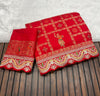 Lucky Red Dola Silk Banarasi Saree