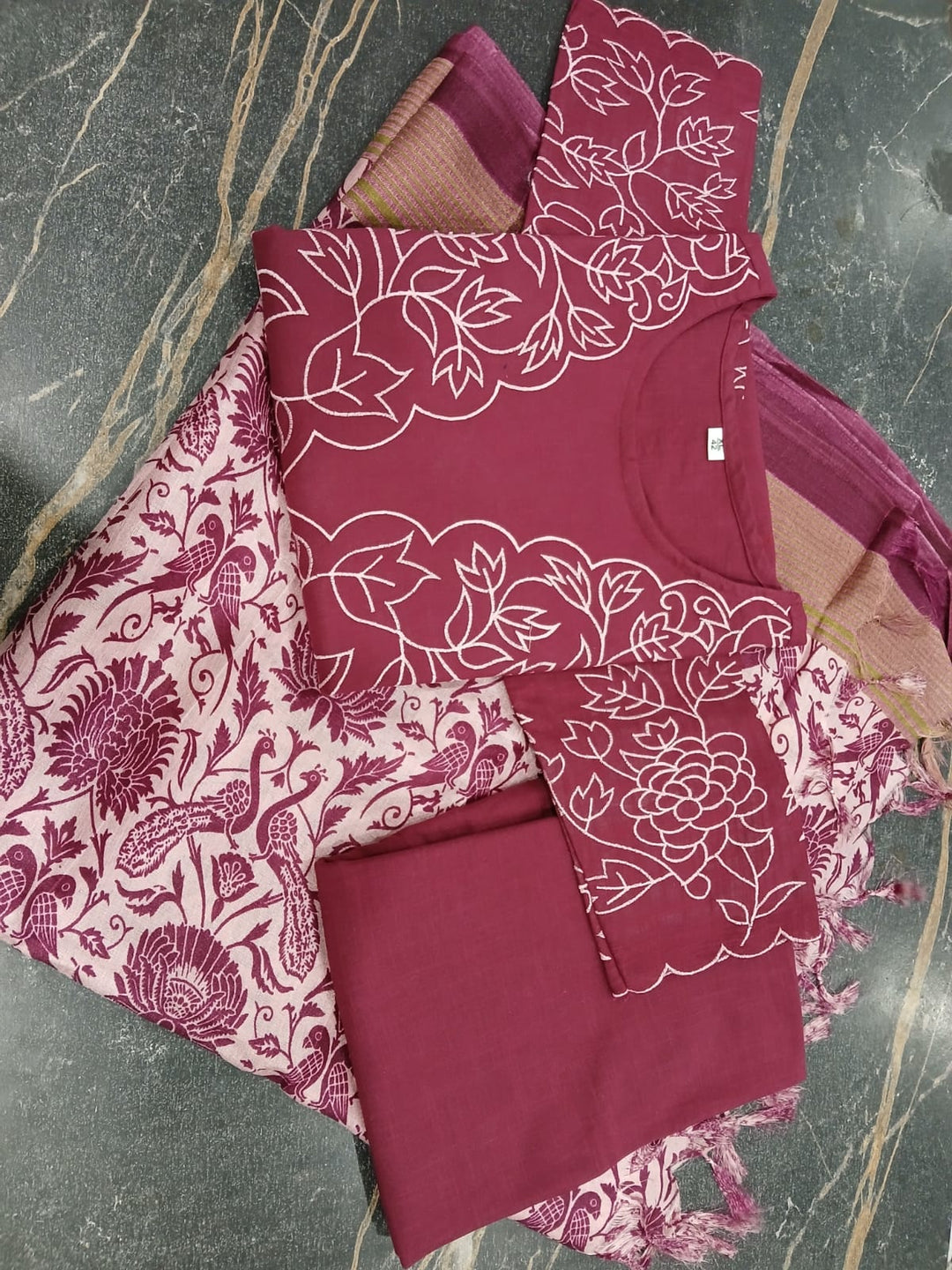 Blooming Gem Cotton Kurti Set