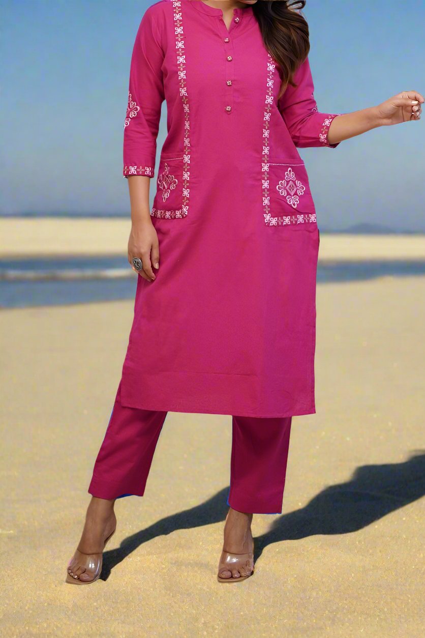 Own The Screen Cotton Kurti Set