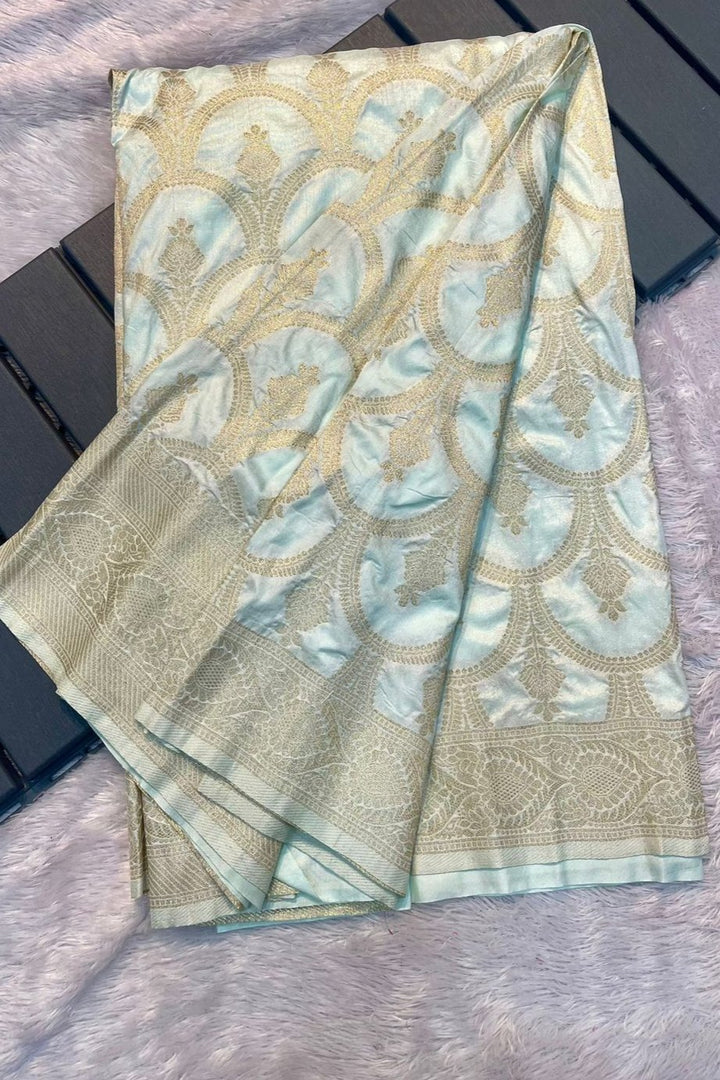 Smile with your eyes Banarasi Georgette  Silk Saree