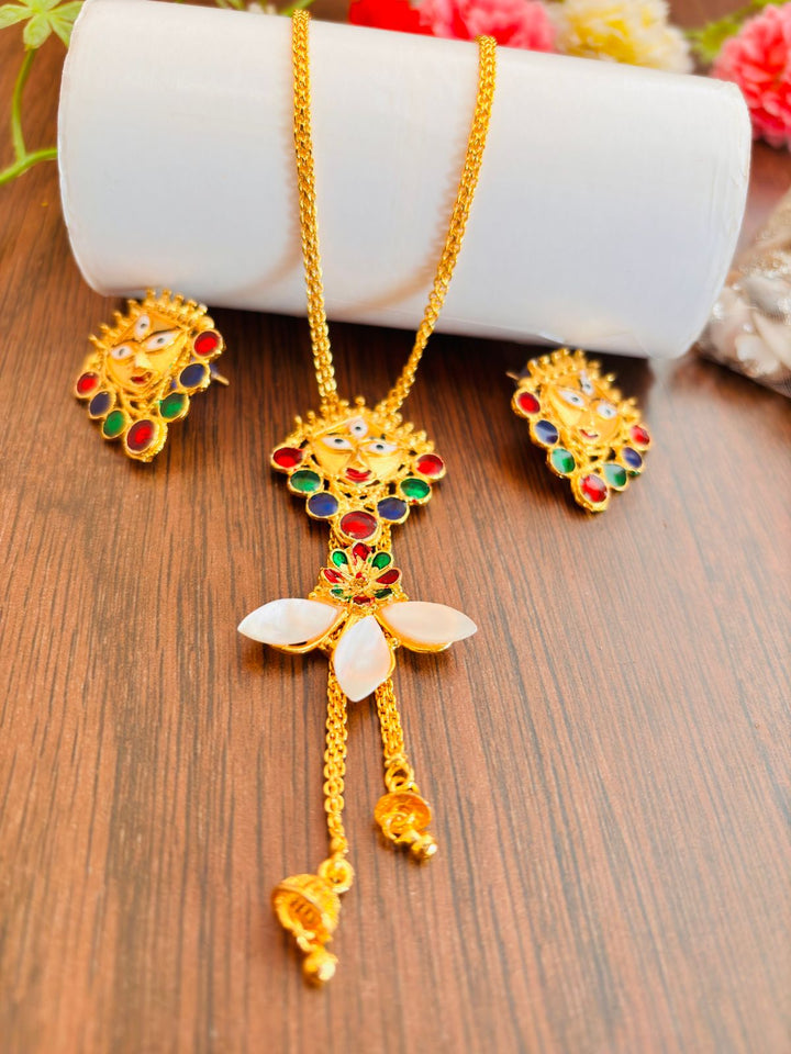 Devi Ma- Gold Plated Necklace Set (Sea Shell)