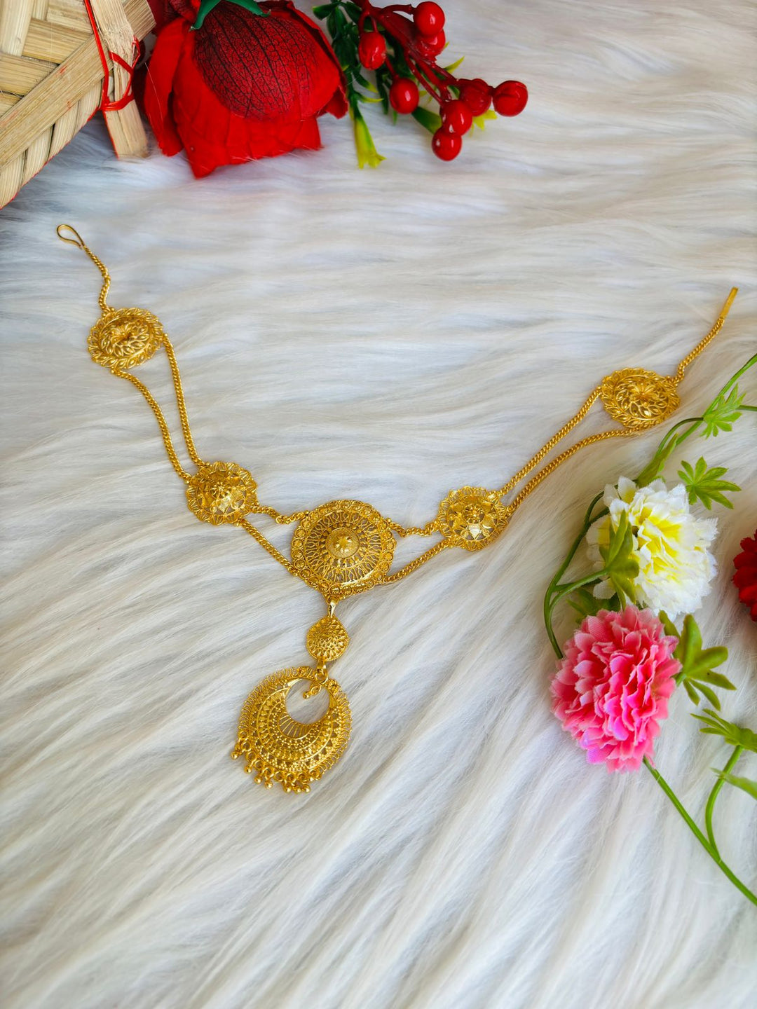 Sheeshphool - Gold Plated Matha Patti (Maang Tikka)