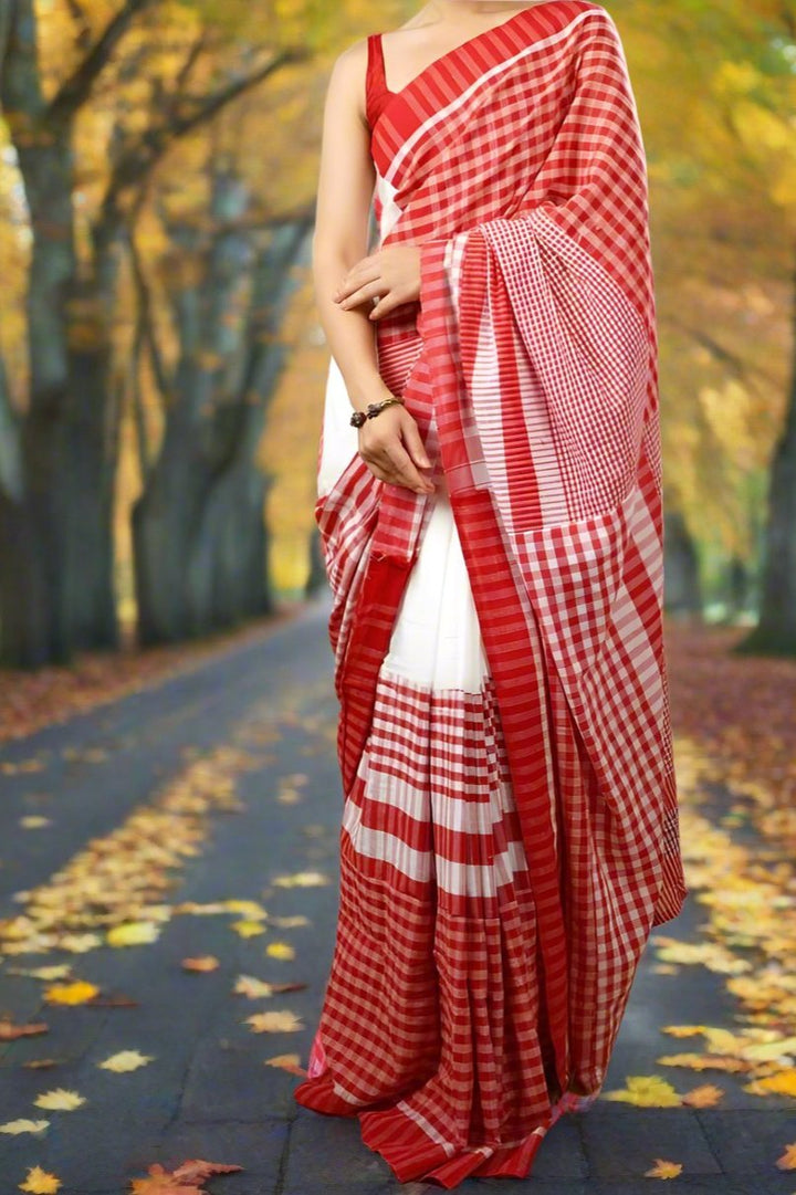 Beautiful In Stripe Cotton Saree