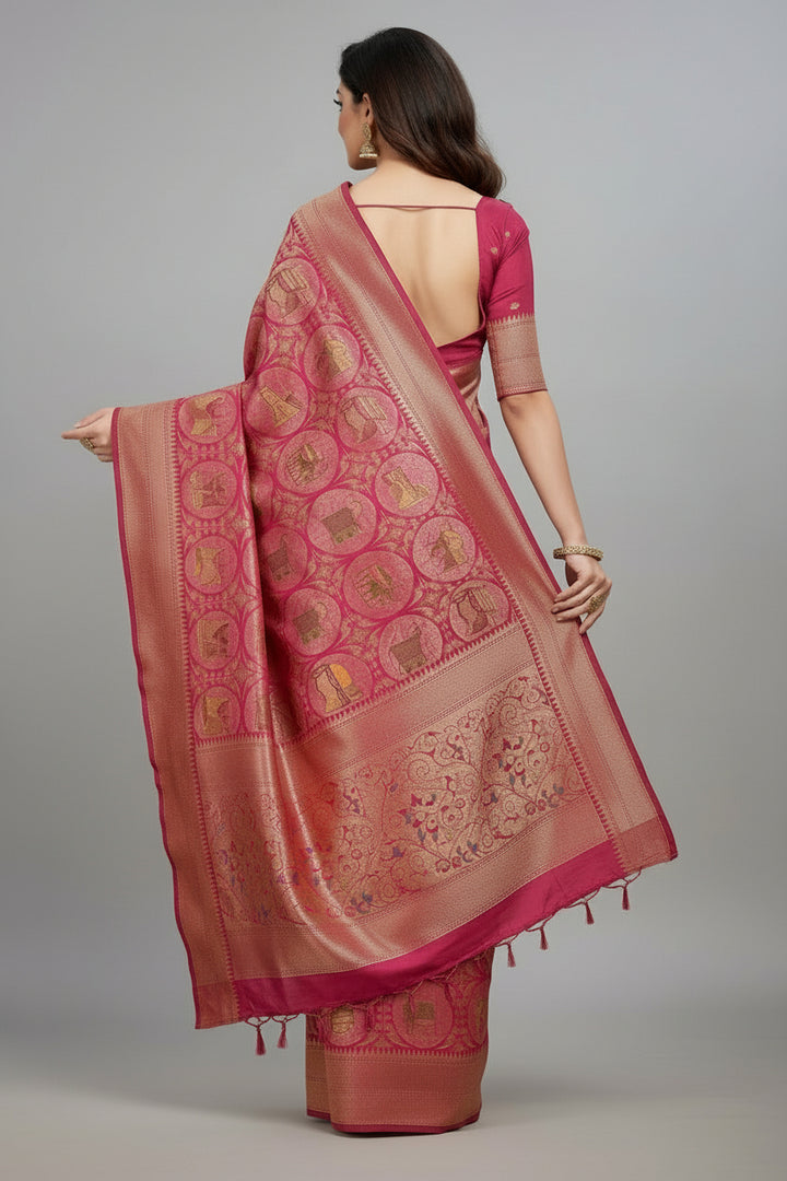 Vibrant Of Soul Georgette Banarasi Silk Saree
