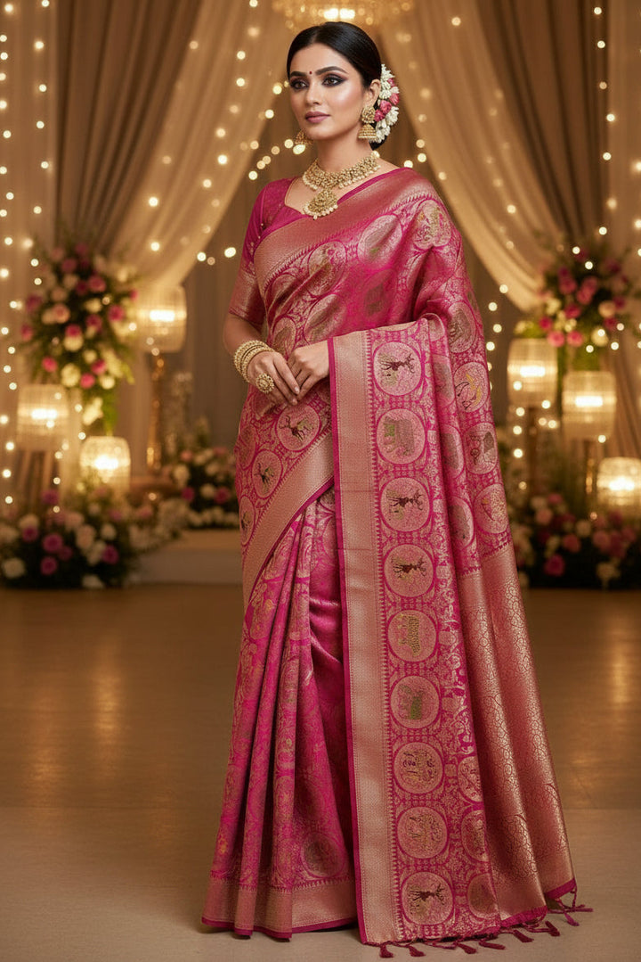 Vibrant Of Soul Georgette Banarasi Silk Saree