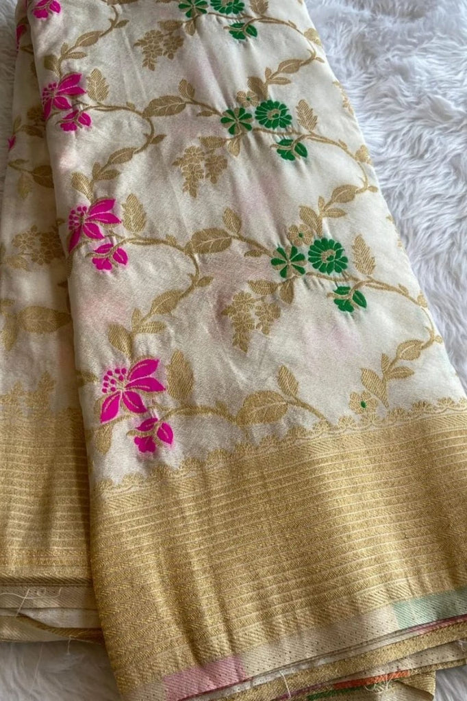 Art of Storytelling Crepe Georgette Banarasi Silk Saree