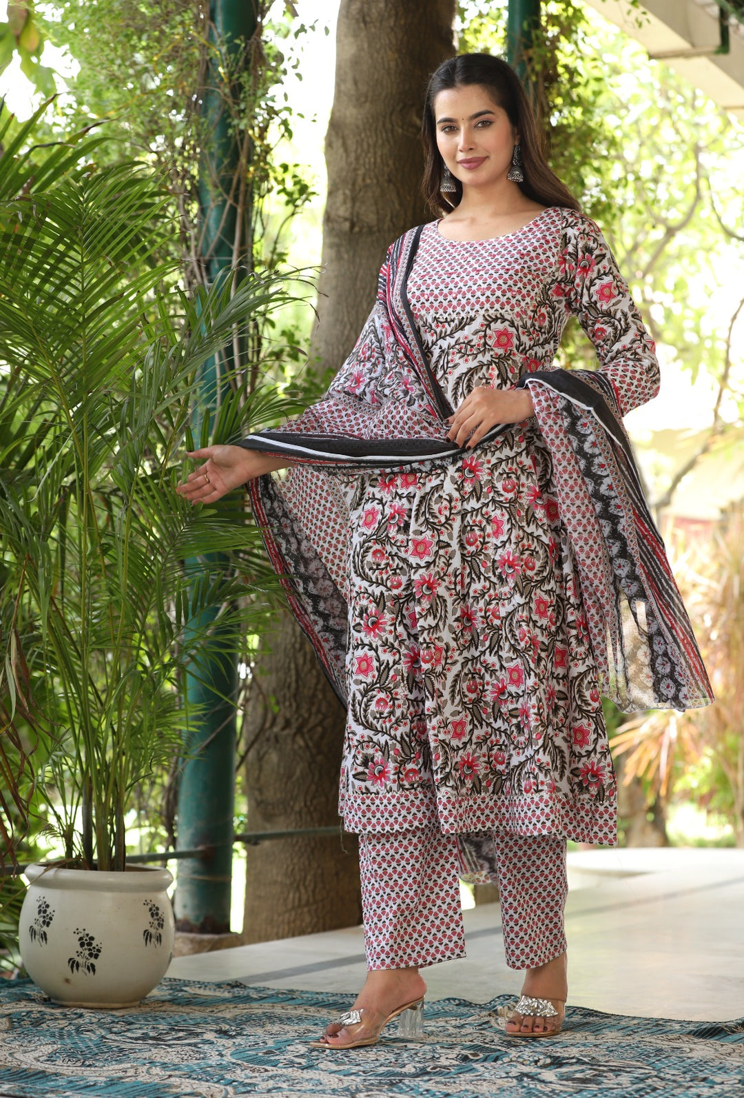 Flower Showtime Cotton Kurti Set