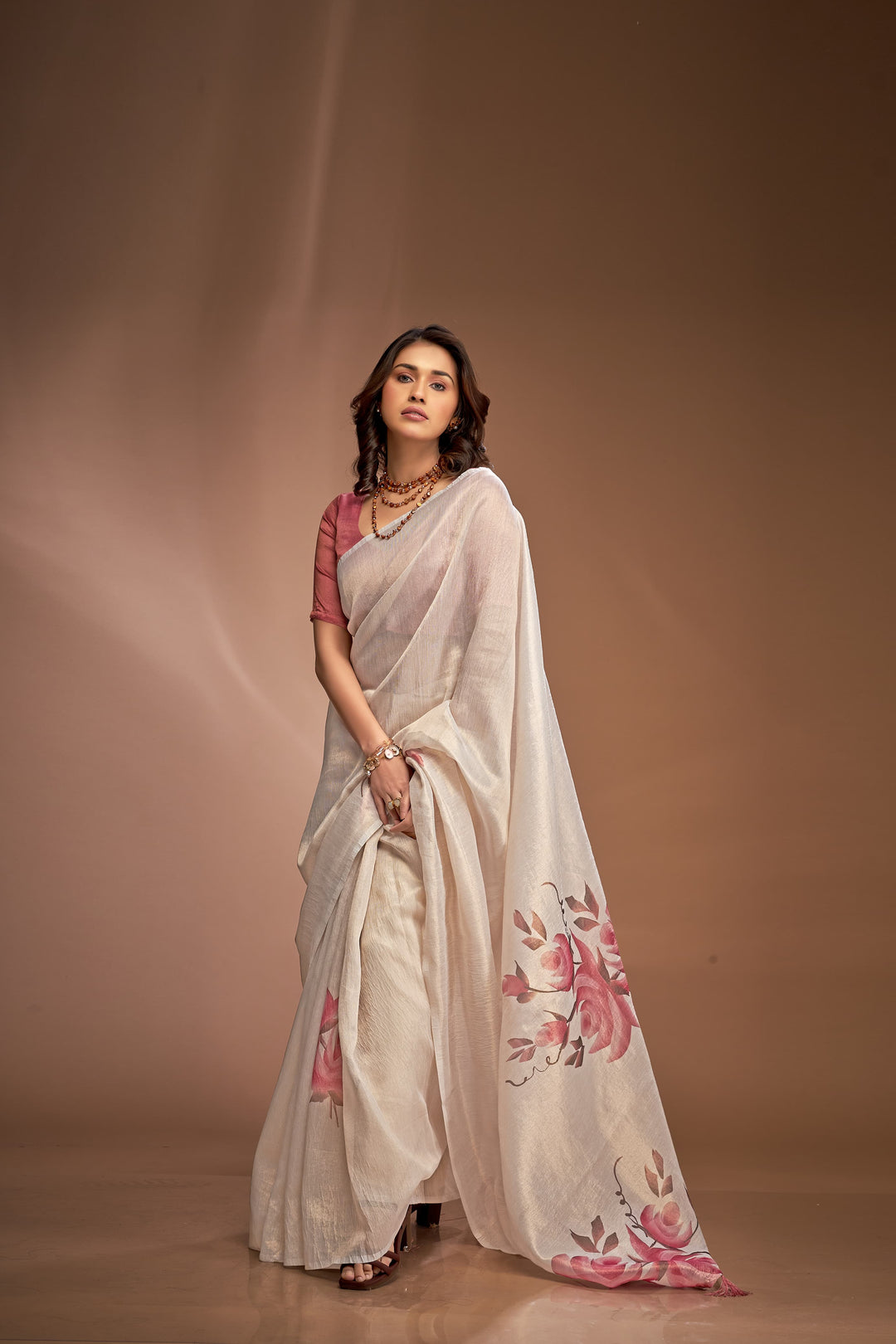 Royal Queen- Zari based Crushed Tissue Saree