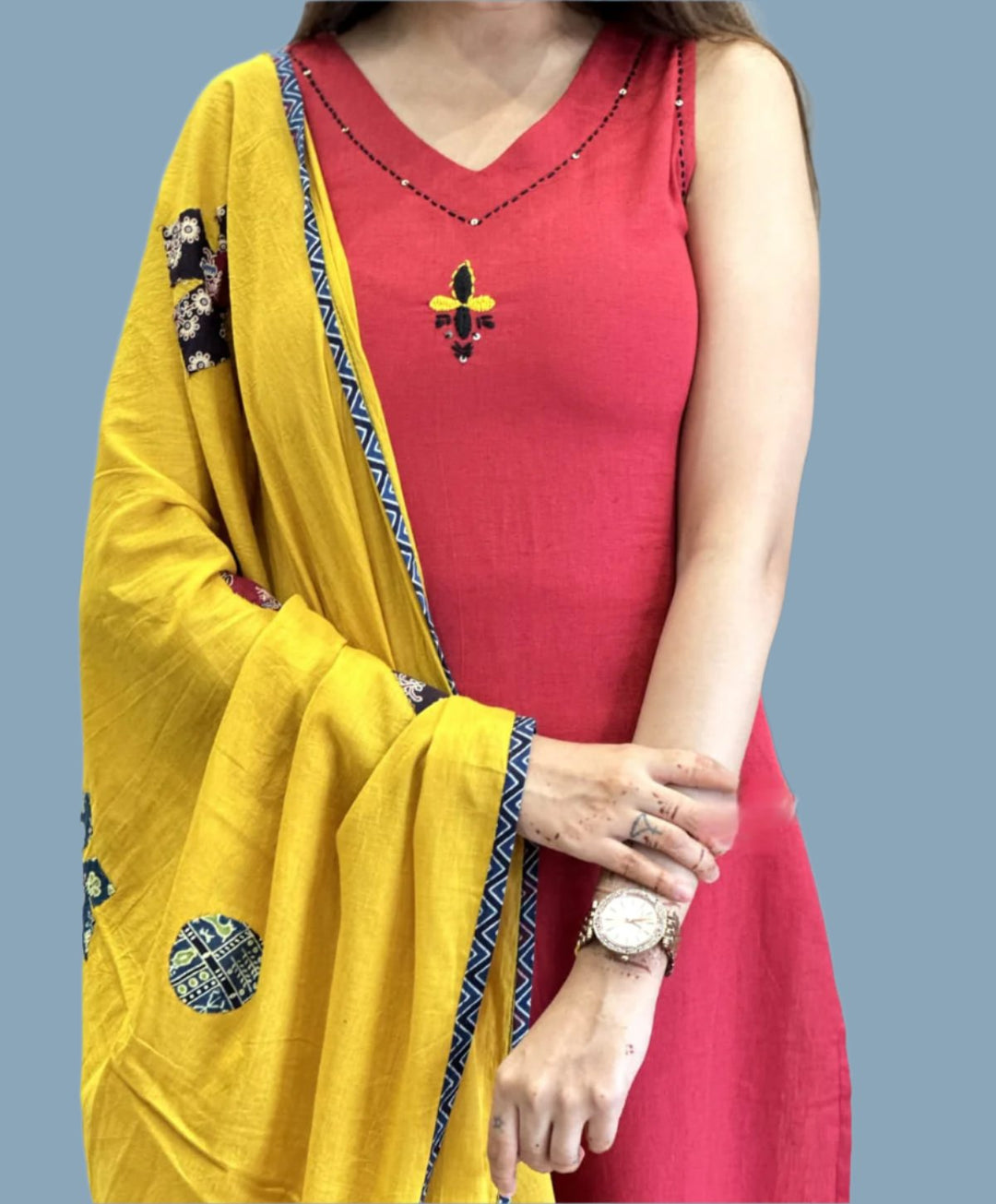 Late Summer Cotton Kurti Set