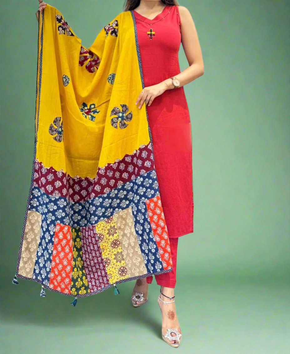 Late Summer Cotton Kurti Set