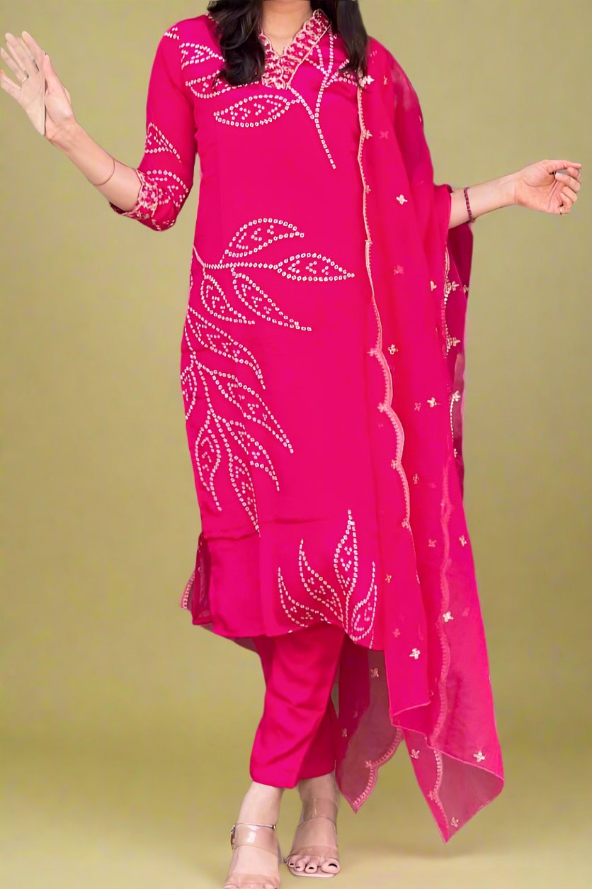 Sunset O Clock Cotton Kurti Set