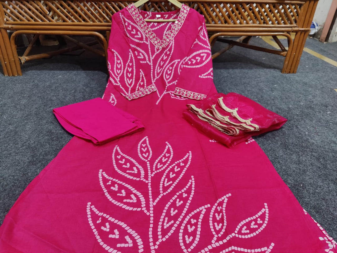 Sunset O Clock Cotton Kurti Set