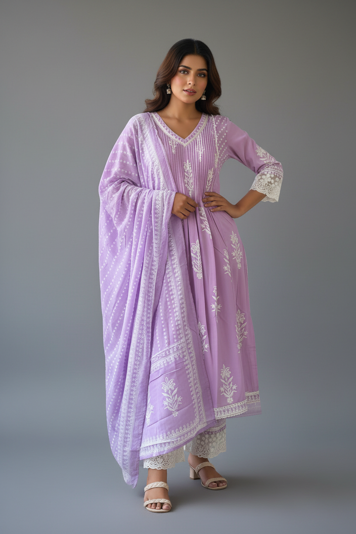 Silent Storytellers Cotton Kurti Set