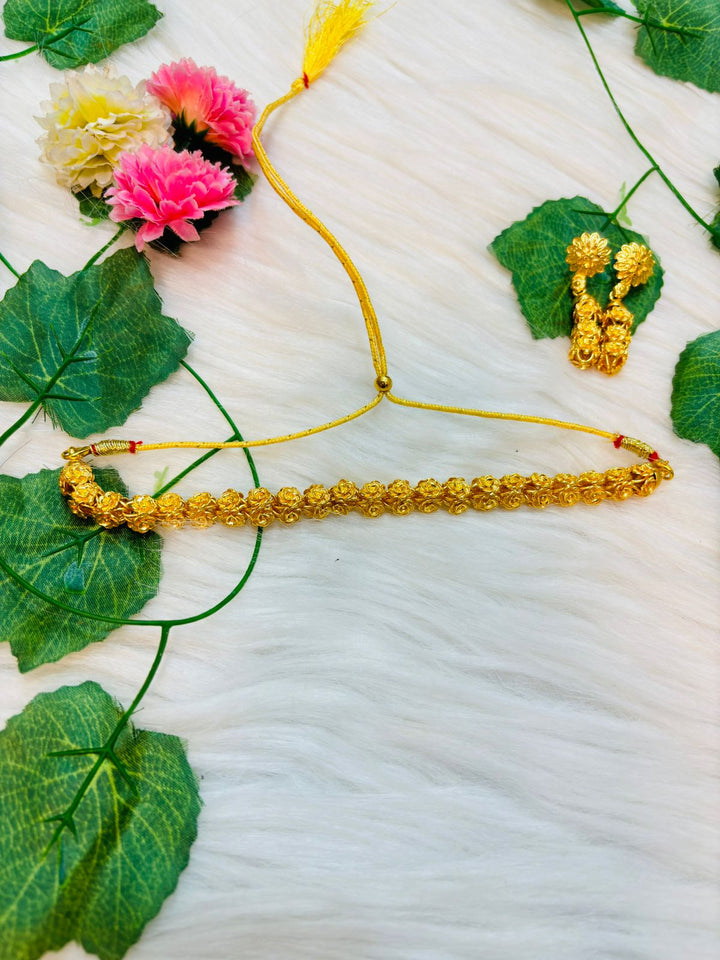 Old Blush Gold Plated Choker Set