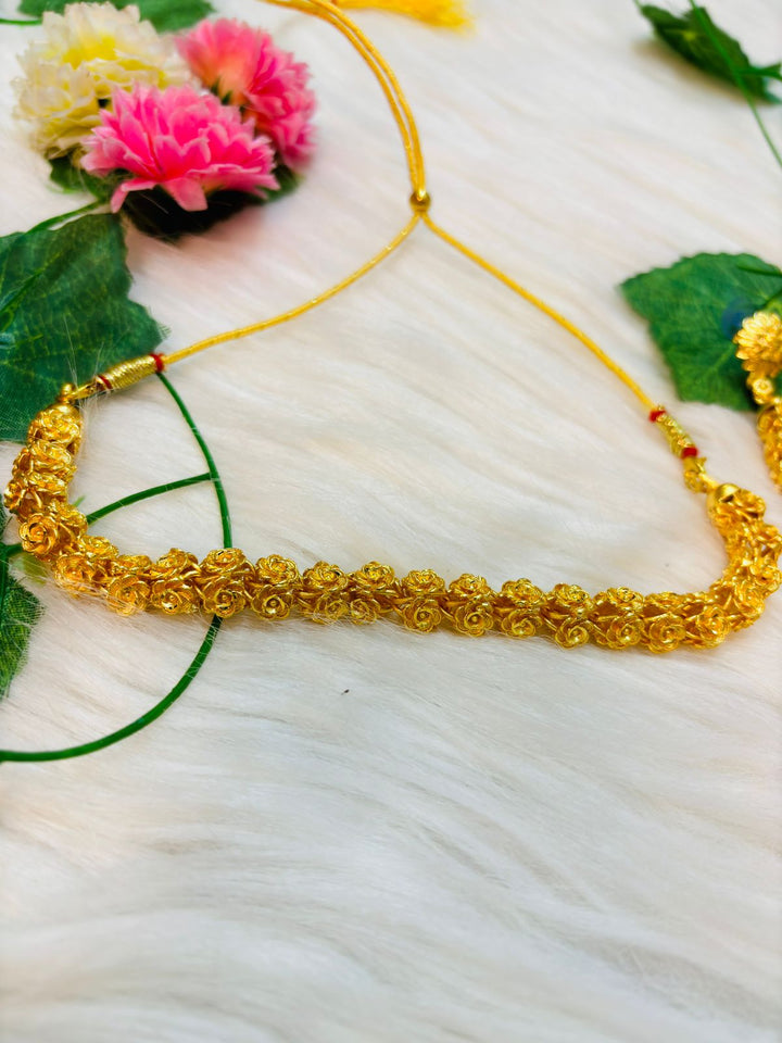 Old Blush Gold Plated Choker Set