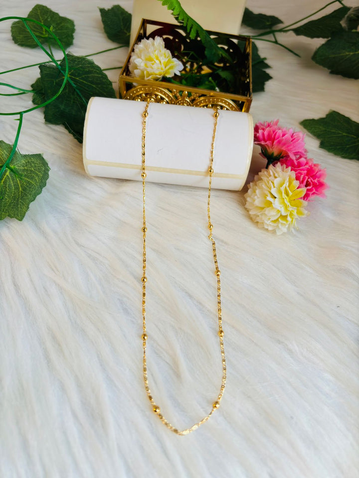 Ball Design Gold Plated Chain