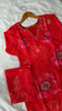 Red Bubbles Muslin Kurti Set