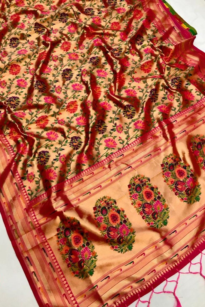 Droplets Dance Banarasi Silk Saree