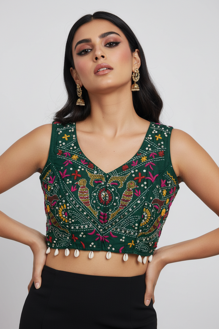 Kantha Raag- Designer Blouse With Handwork