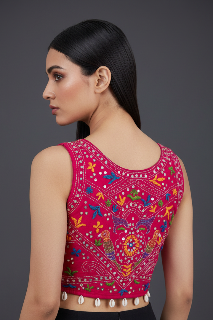 Kantha Raag- Designer Blouse With Handwork