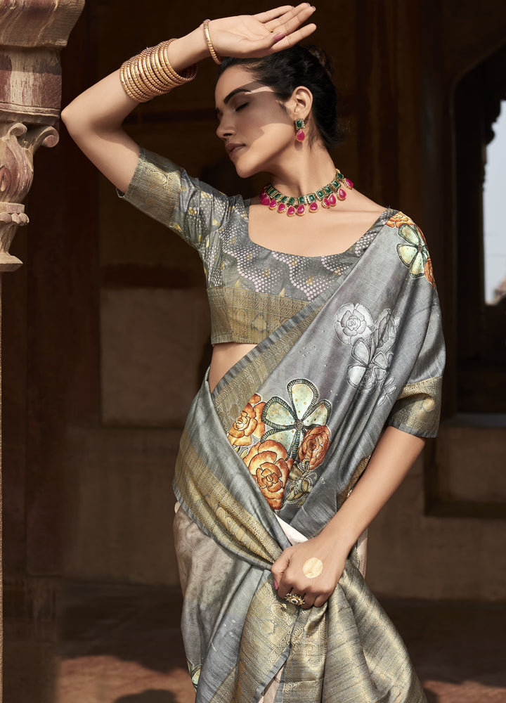 A Drape To Flaunt Fancy Silk Saree