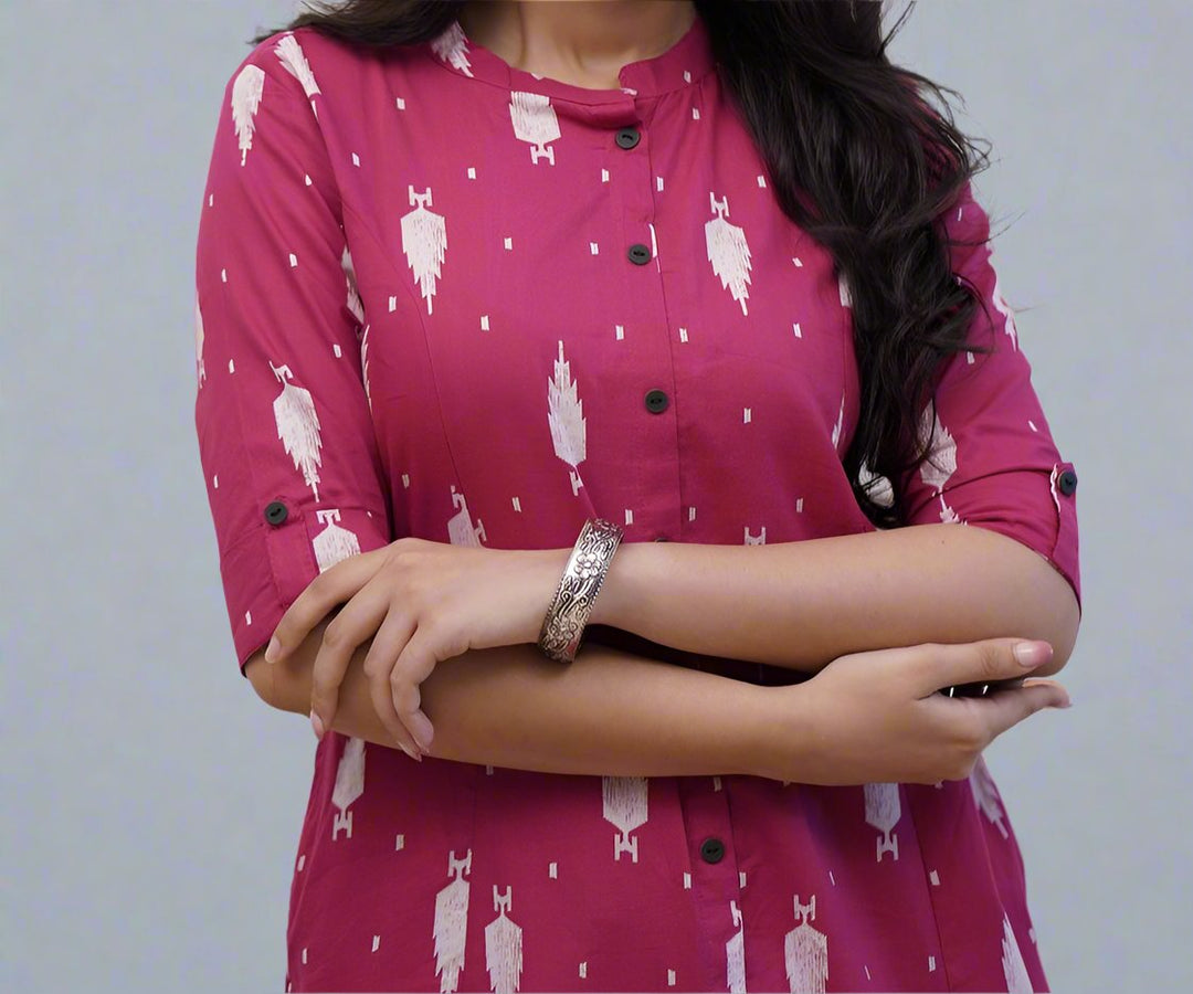 Pink Thrills  Rayon Kurti Set