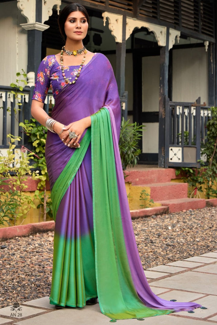 Feminine Sprit Chiffon Saree