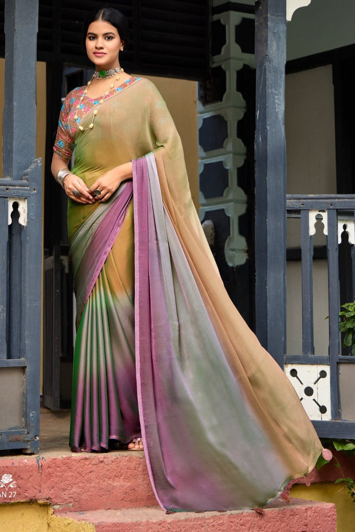 Feminine Sprit Chiffon Saree