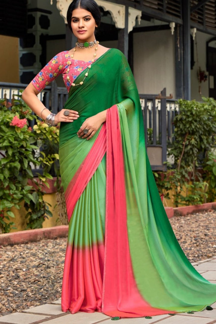 Feminine Sprit Fancy Chiffon Saree