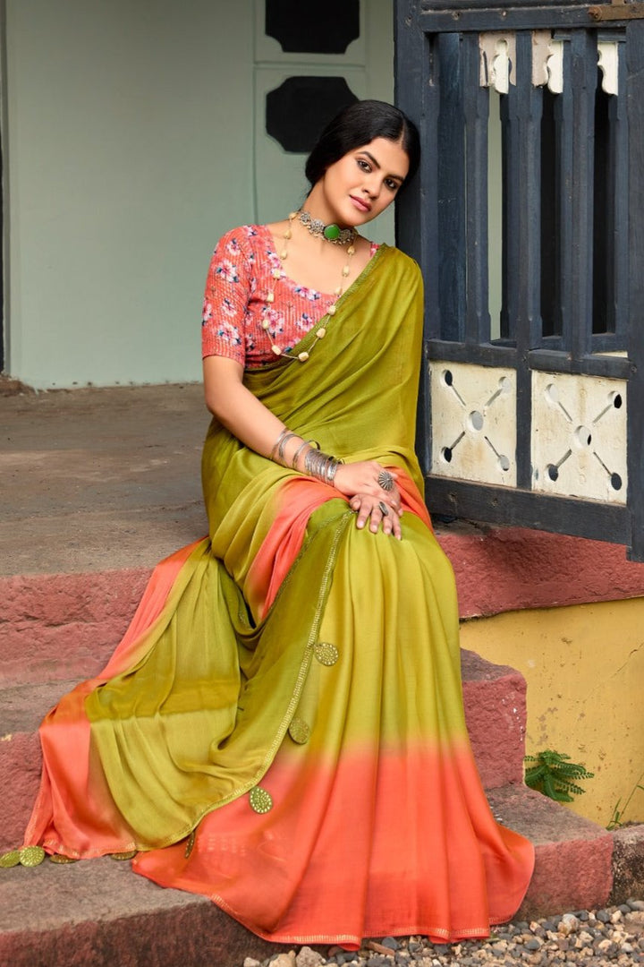 Feminine Sprit Chiffon Saree