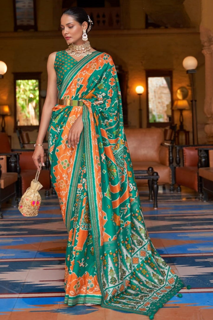 Rose Moon Patola Silk Saree