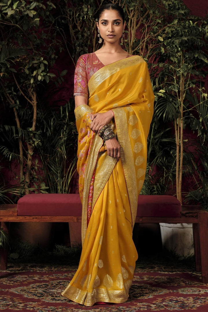 Starry Night Banarasi Dola Silk Saree