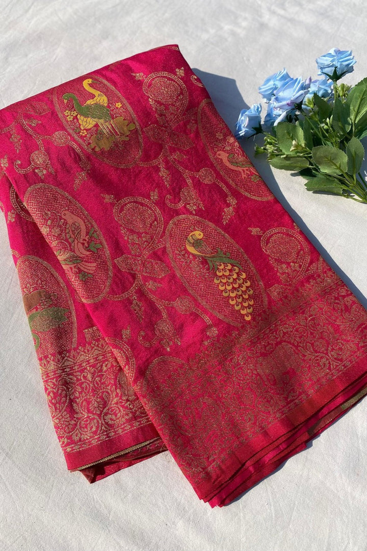 Shape Your Story Banarasi Matka Silk Saree